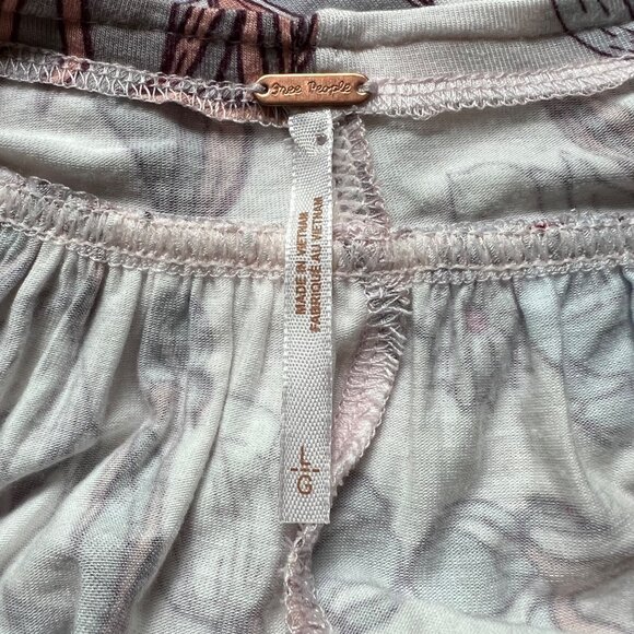 Free People Size L NEW Ballet Combo Keepin On Floral Printed Knit Blouse Top - Picture 6 of 16